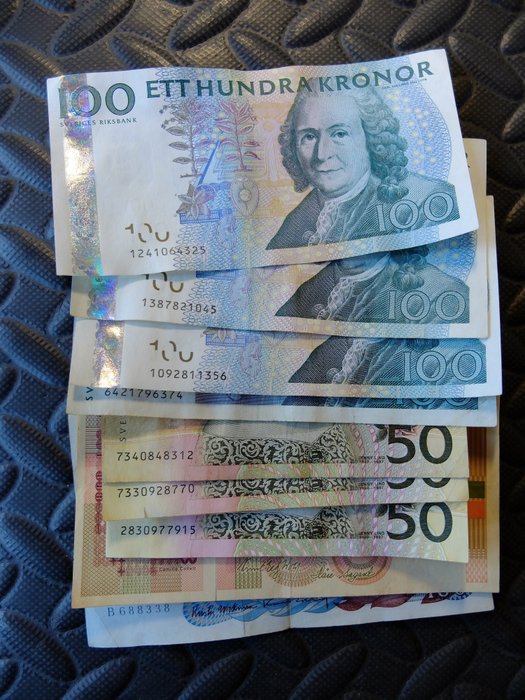 Monde - Scandinavie - 9 banknotes - Various dates