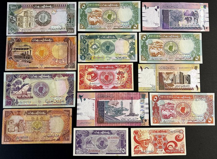 Soudan - 14 banknotes - Various dates