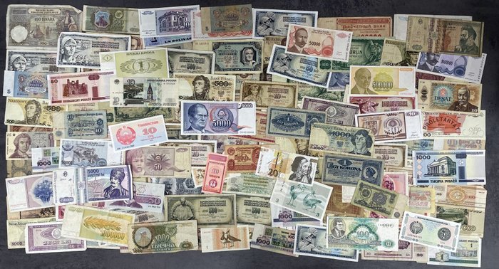 World - Eastern Europe and Eurasia - 150 banknotes - Various dates