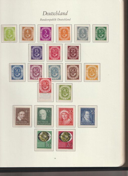 Duitsland, Bondsrepubliek 1949/1968 - Extensive collection with “Post Horn” set, expertised