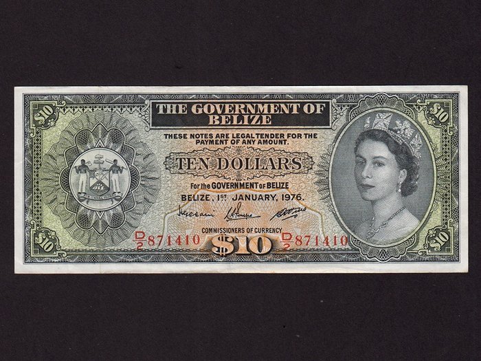 Belize - 10 Dollars 1976 - Pick 36c