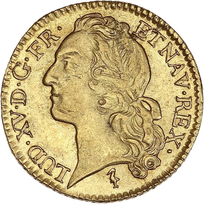 France. Louis XV (1715-1774). Louis d'or AU BANDEAU 1744 W