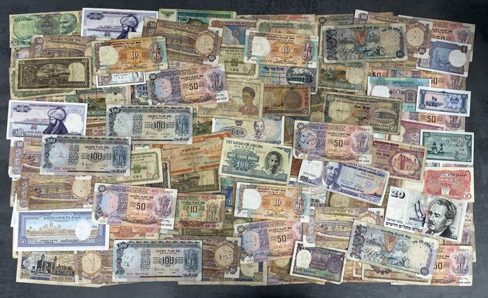 World - Asia - 150 banknotes - Various dates