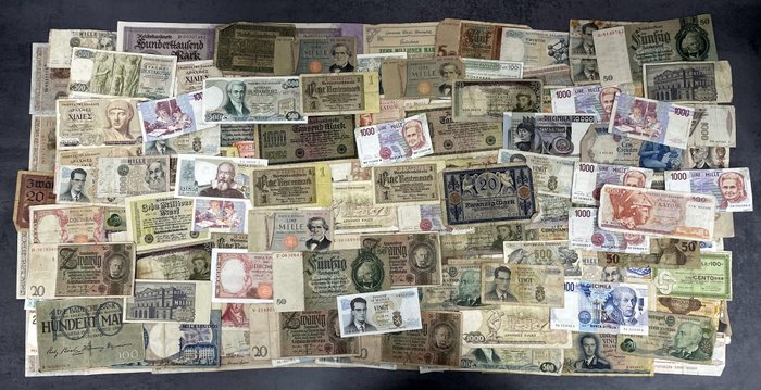 World - Western Europe - 400 banknotes - Various dates