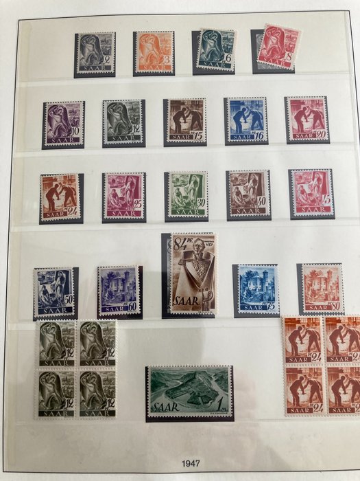 Saarland 1947/1959 - Complete postfrisse verzameling zonder blokken - Michel 206 tot 448