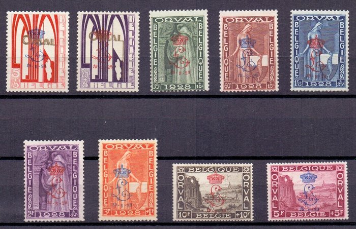 Belgien 1929 - First Orval with a crowned ‘L’ overprint - OBP / COB 272A/72K