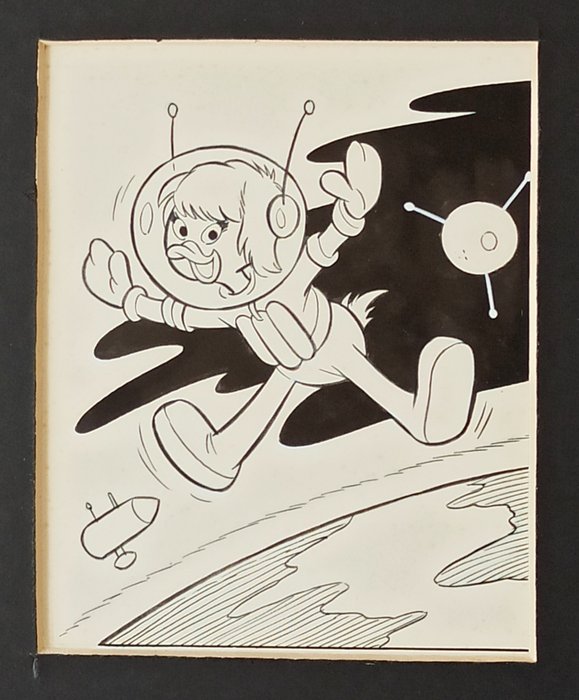 M. Rota - Tavola originale " Paperetta Ye' Ye' " - da Diario Disney 1971/72