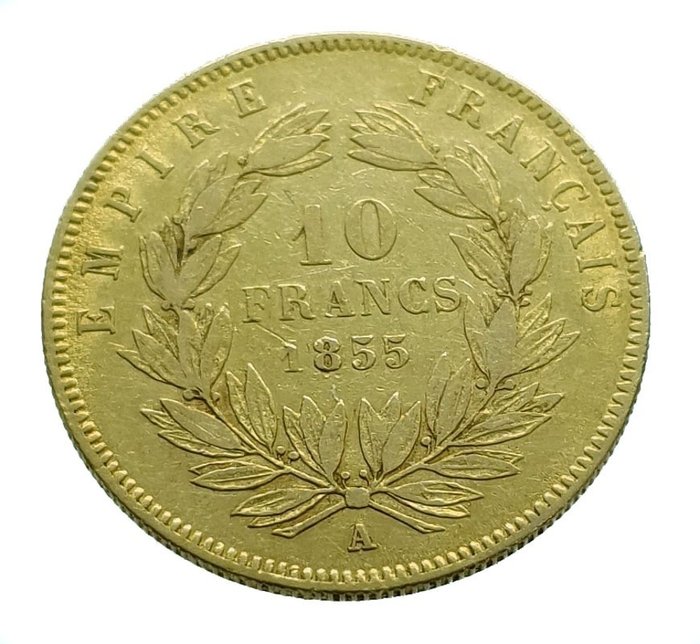 France. 10 Francs 1855-A Napoleon III
