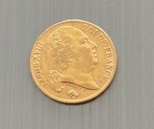 France. Louis XVIII (1814-1824). 20 Francs 1824-A, Paris