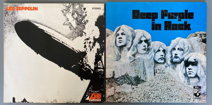 Deep Purple, Led Zeppelin - Led Zeppelin I With Misprints, Deep Purple In Rock - Diverse titels - LP's - Drukfout, Verschillende persingen - 1970/1980