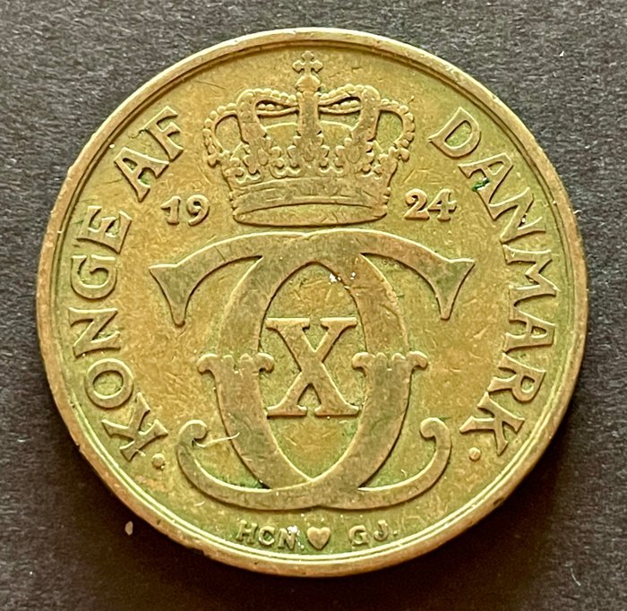Danemark. 2 Kroner 1924 Christian X
