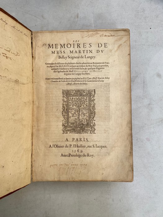 Martin du Bellay - Les memoires de Mess. Martin Du Bellay, Seigneur de Langey - 1569
