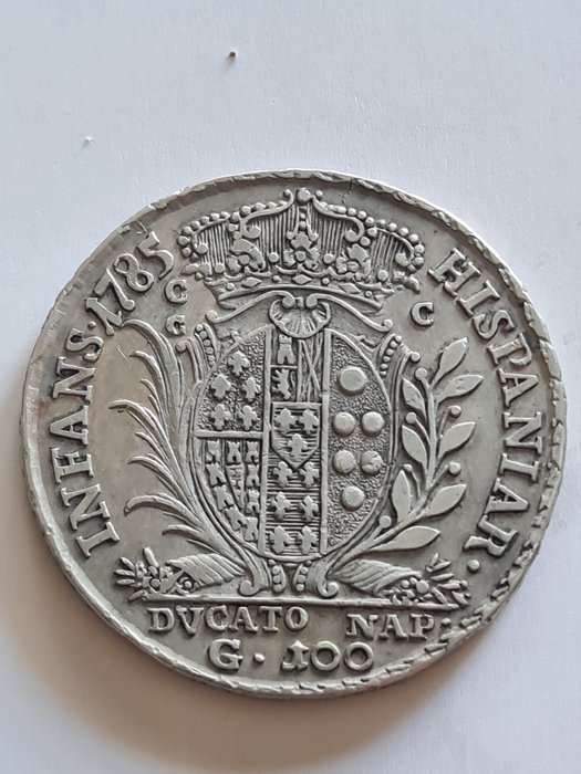 Italië, Koninkrijk Napels. Ferdinando IV di Borbone (1759-1816). Ducato da 100 grana 1785