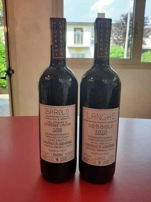 Canonica Giovanni, Barolo Grinzane Cavour 2018, Nebbiolo d'Alba 2020 - Piedmont - 2 Bottles (0.75L)