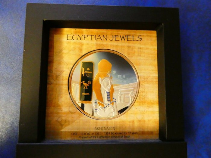 Fiji. 50 Dollars 2012 'Egyptian Jewels – Akhenaten' 2 Oz