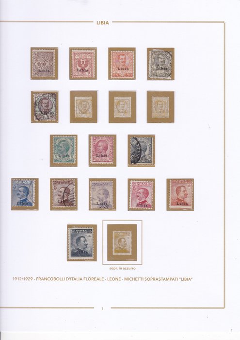 Libye italienne 1912/1942 - Advanced collection on Bolaffi album sheets