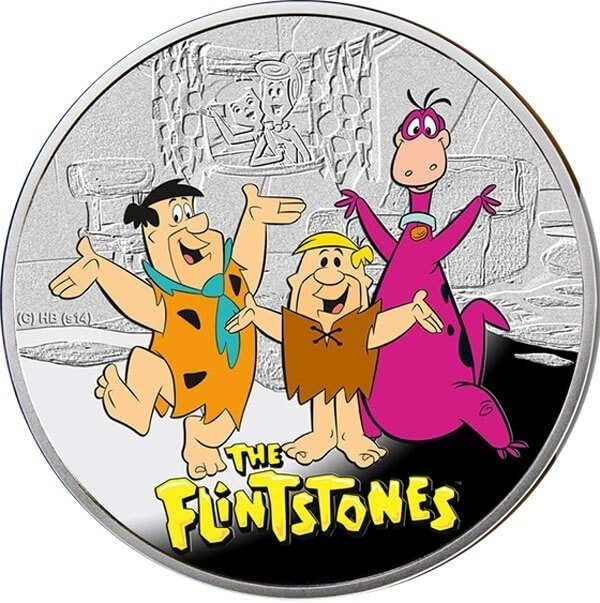 Niue. 1 Dollar 2014 The Flintstones "Cartoon Characters" series