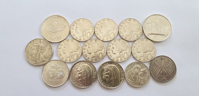 Monde. Lot various coins 1942/1991 (15 pieces)