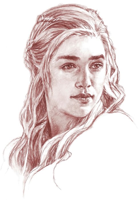 Game of Thrones, Daenerys Targaryen - Fine Art Giclée - Sanjulian Signed - EO