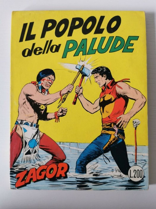 Zagor n. 7 (58) - Collana Zenith gigante "Il Popolo della Palude" Originale Prima edizione - Broché - EO - (1966)