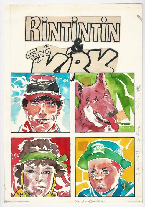 Rintintin & Sgt. Kirk #81 - Studio Origa - cover originale - Page volante - Exemplaire unique - (1975)