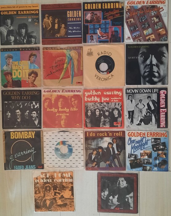 Golden Earring - 18 hits of Golden Earring on vinyl singles - Multiple titles - 45 rpm Single - Various pressings - 1966/1986