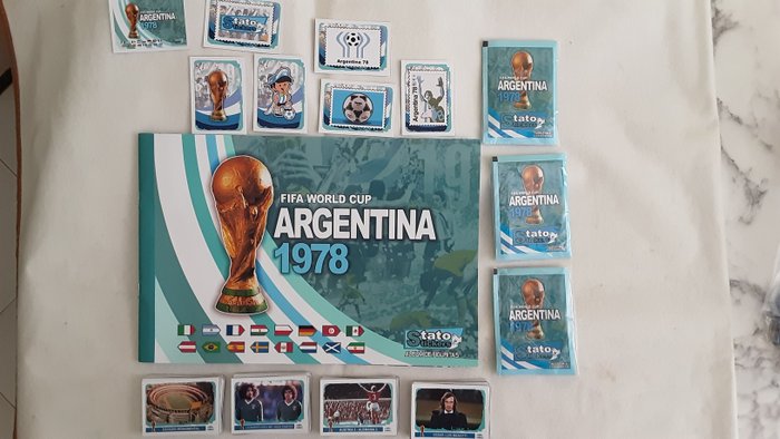 Tato Stickers - WC Argentina 1978 - Album vuoto + set completo di figurine sciolte - 2000