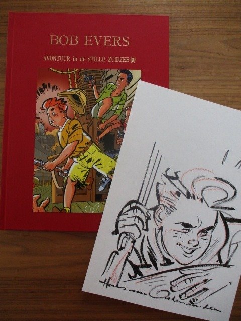 Bob Evers - luxe uitgave "Avontuur in de stille Zuidzee 3" - met originele tekening - Erstausgabe - (2008)