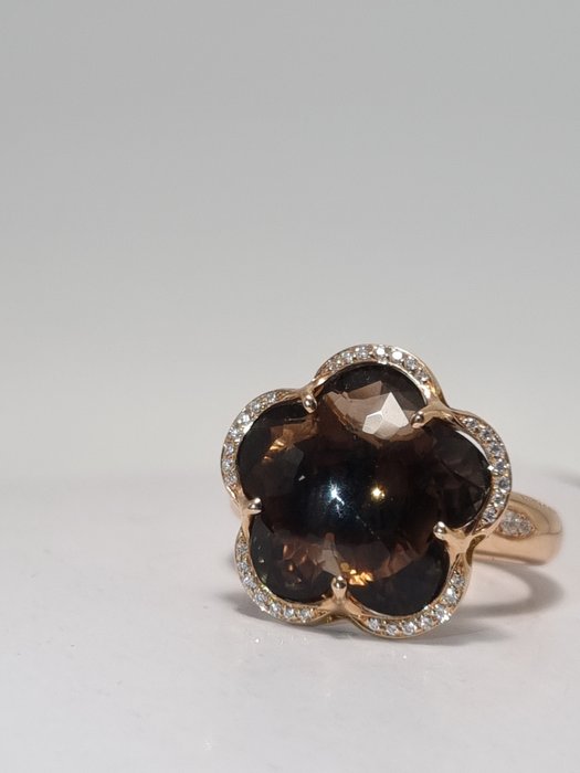 Image 3 of Pasquale Bruni - 18 kt. Gold, Pink gold - Ring - 9.20 ct Topaz - Diamonds