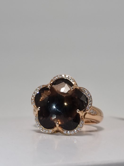 Preview of the first image of Pasquale Bruni - 18 kt. Gold, Pink gold - Ring - 9.20 ct Topaz - Diamonds.