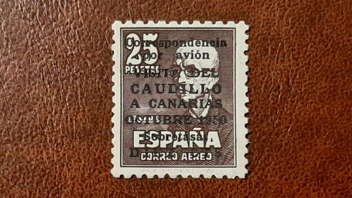 Spanien 1951 - ‘Visita del Caudillo a Canarias’ (Visit of Franco to the Canary Islands). Well centred stamp. No - Edifil 1090