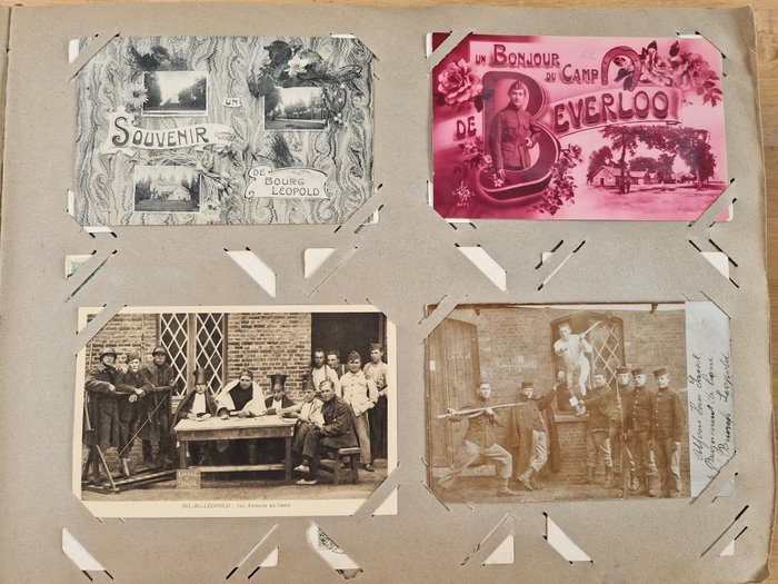 Belgien - Militär - Lager Beverloo - Album mit Postkarten (Sammlung von 412) - 1900-1940