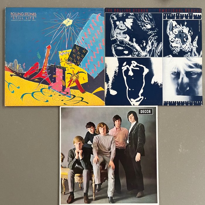 Them, De Rolling Stones - Still Life (1st Japanese pressing), Emotional Rescue (1st Japanese pressing), Them - Diverse titels - LP's - 1ste persing - 1977/1982