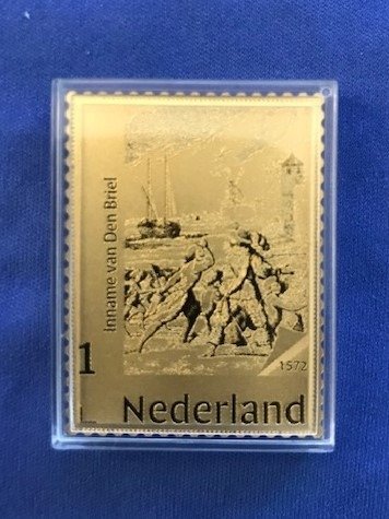 Pays-Bas 2022 - Capture of Den Briel gold stamp