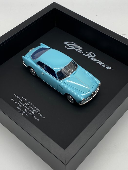 Image 3 of Decorative object - Framed 3D object Alfa Romeo Giulietta Sprint 1954 - Alfa Romeo