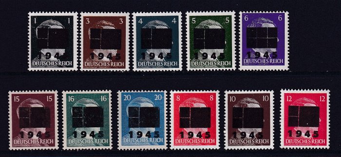 Duitsland - lokale postgebieden 1945 - Netzschkau-Reichenbach (Sachsen) - Michel: 1 IIa/11aII