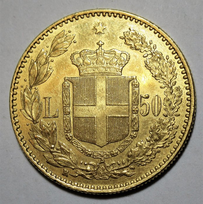 Italy, Kingdom of Italy. Umberto I di Savoia (1878-1900). 50 Lire 1888