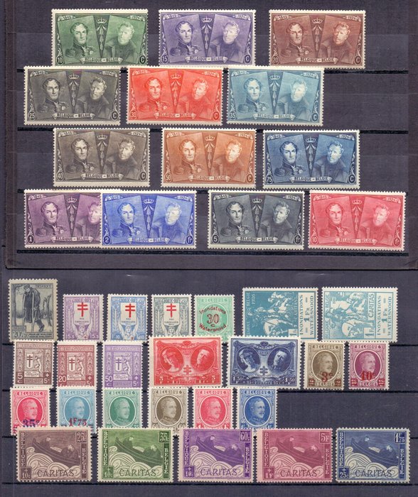 Belgien 1925/1927 - Three complete years including the Jubilee series and more - OBP/COB 221/257