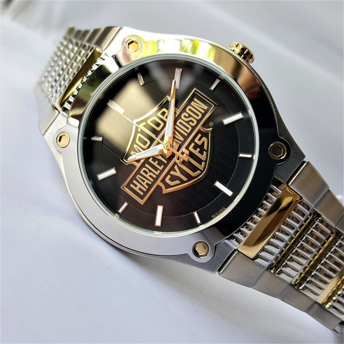 Image 3 of Watch/clock/stopwatch - Gold Edition - New - Bulova - Harley Davidson