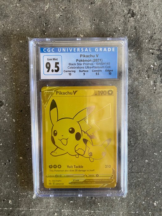 The Pokémon Company - Graded Card CGC 9.5 Pikachu V SWSH145 celebrations ultra premium collection black star promos - 2021