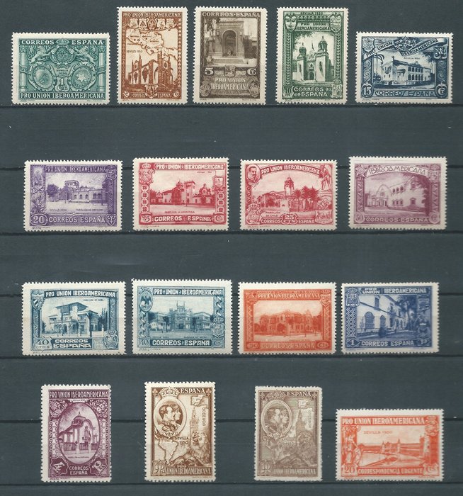 Spain 1930 - ‘Iberoamericana’ complete set, surface post. No Reserve Price. - Edifil 566/582