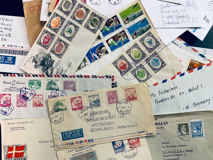 Monde - Sort-out batch with Airmail, FDCs, covers + more various world