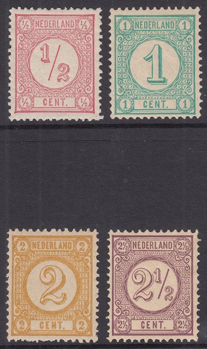 Pays-Bas 1876 - Printed matter stamps (old printing) - NVPH 30/33
