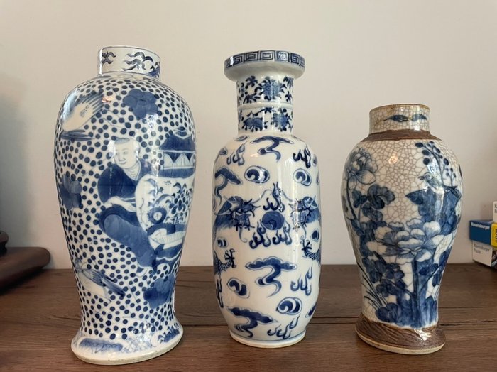 Vasi (3) - Porcellana - Cina - XIX secolo