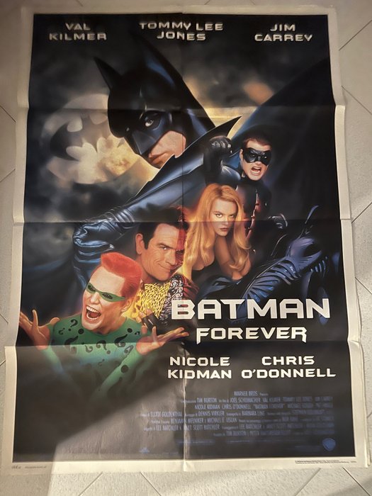 Batman Forever - Val Kilmer, Jim Carrey - Warner Bros. - Poster, Original 1995 Italian for sale  