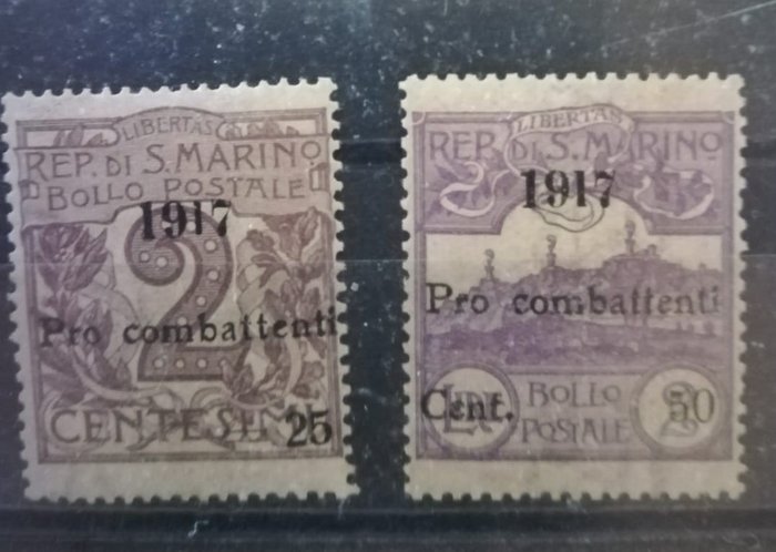 Saint-Marin 1917/1923 - some issues of regular mail of the period MNH