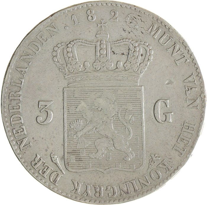 Netherlands. Willem I (1813-1840). 3 Gulden 1820 U
