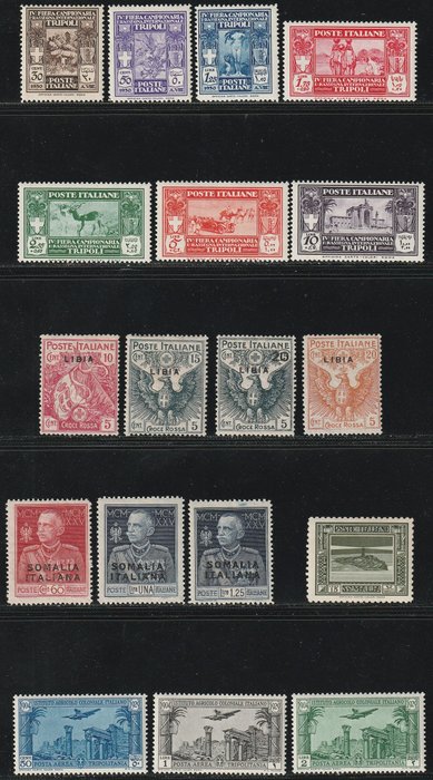 Libië - Somalië - Tripolitania 1915/42 - Collection of 18 different values - Sassone