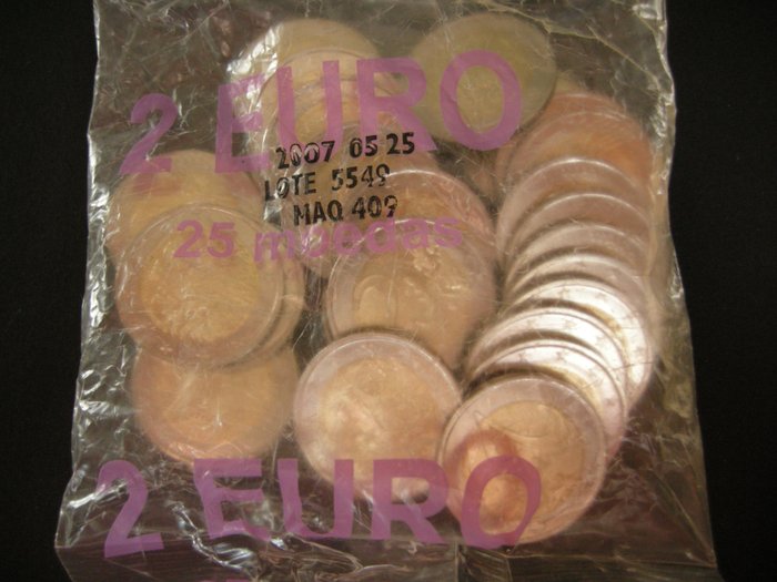 Portugal. 2 Euro 2007 ( BOOM ) in muntzak-(25 x 2 euro)