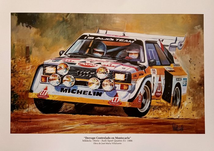 Image/Œuvre d’art - Edición Limitada: " Mikkola en Montecarlo" - Audi - Post 2000